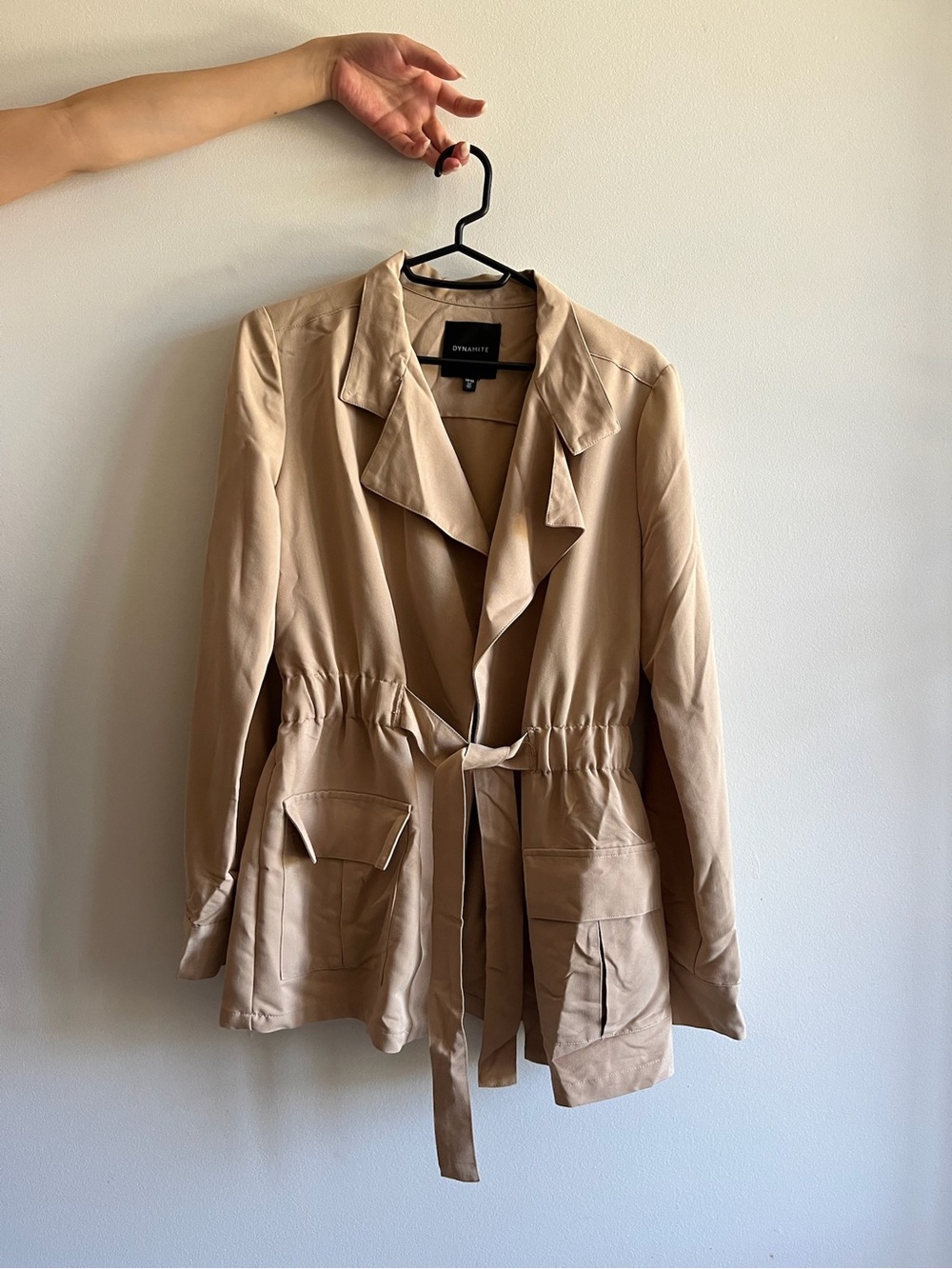Dynamite Beige Drawstring Utility Jacket - Picture 2 of 2